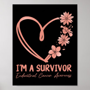 Affiche Je Suis Un Survivant. Sensibilisation au cancer de