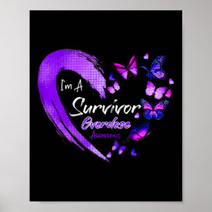 Affiche Je suis Un Survivant Surdose Sensibilisation Papil