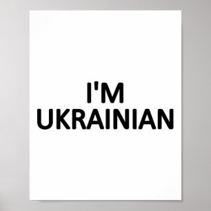 Affiche Je suis un T Shirt ukrainien Ukraine Patriotique F