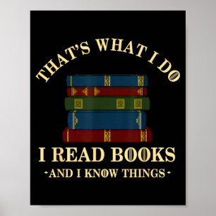 Affiche Je suis un ver de bibliothèque hilarant amateur de