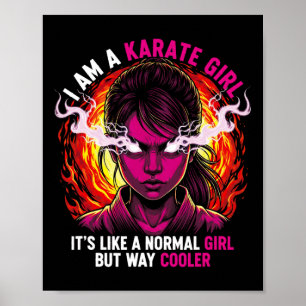 Affiche Je Suis Une Citation De Fille De Karaté Pour Les F