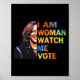 Affiche Je Suis Une Femme Me Regarder Kamala Harris Waltz