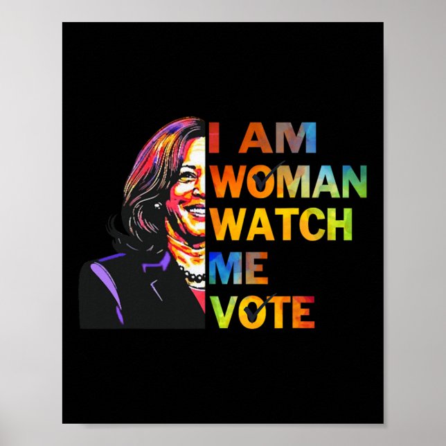 Affiche Je Suis Une Femme Me Regarder Kamala Harris Waltz  (Devant)