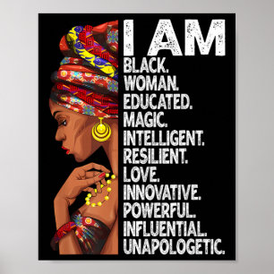 Affiche Je suis une femme noire éduquée Mois de l'histoire