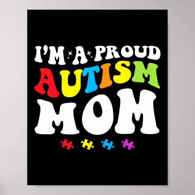 Affiche Je suis une fière maman autiste - Sensibilisation  (Devant)