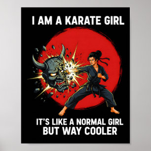 Affiche Je suis une fille de karaté Citation pour filles 1