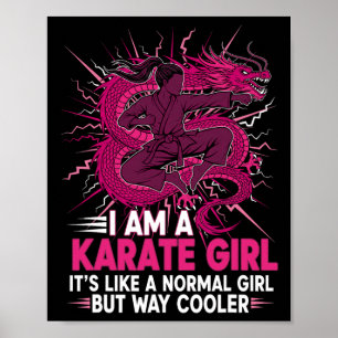 Affiche Je suis une fille de karaté Citation pour filles 2