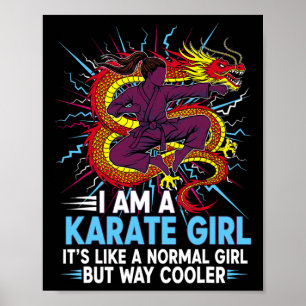 Affiche Je suis une fille de karaté Citation pour filles 3
