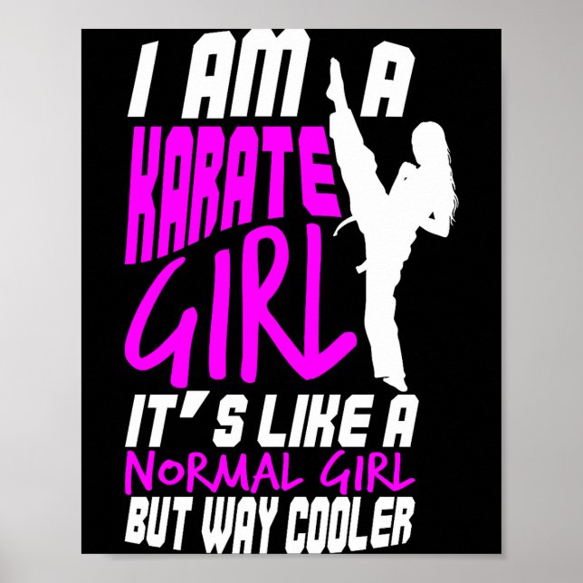 Affiche Je Suis Une Fille De Karaté Citation Pour Filles C (Devant)