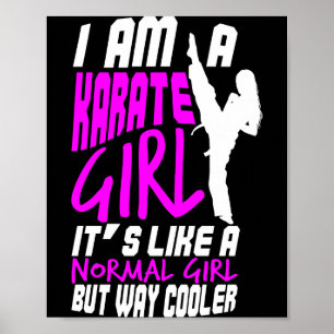 Affiche Je Suis Une Fille De Karaté Citation Pour Filles C