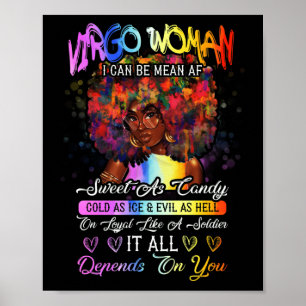 Affiche Je suis une fille de la Vierge douce comme bonbon 