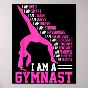 Affiche Je Suis Une Gymnaste Motivation Poignée Gymnastiqu