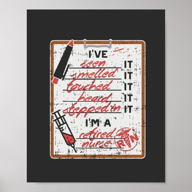 Affiche Je suis une infirmière à la retraite (Devant)