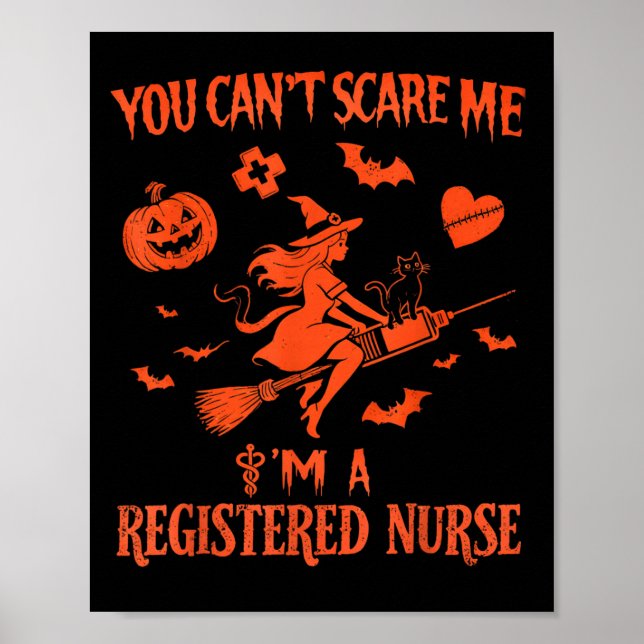 Affiche Je suis une infirmière autorisée Halloween Wi (Devant)