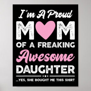 Affiche Je suis une maman fière cadeau de fille Mères amus