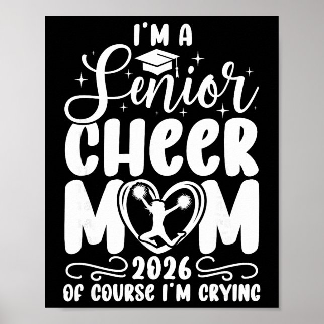 Affiche Je suis une mère de senior de cheer 2026 Cheerlead (Devant)