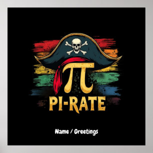 Affiche Je suis une Pirate Pi Day Une drôle d'aventure mat