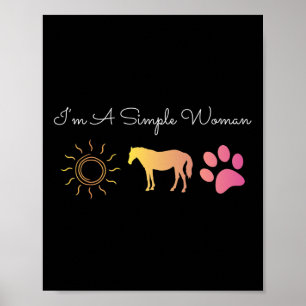 Affiche Je Suis Une Simple Femme Sunshine Horse Équitation