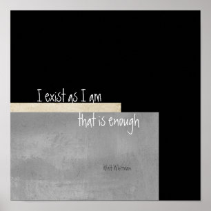 Affiche Je suis une source d'inspiration Walt Whitman post