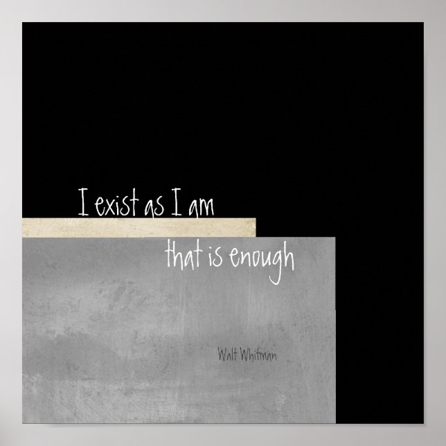 Affiche Je suis une source d'inspiration Walt Whitman post (Devant)