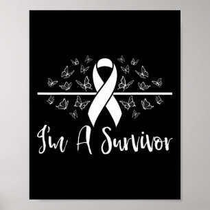 Affiche Je suis Une survivante Sensibilisation au cancer d