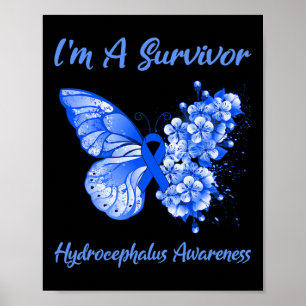 Affiche Je suis une Survivor Hydrocéphalie Sensibilisation