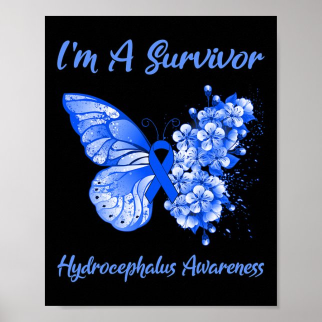 Affiche Je suis une Survivor Hydrocéphalie Sensibilisation (Devant)