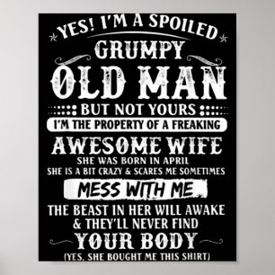 Affiche Je suis une vieille femme gâtée et grincheuse née