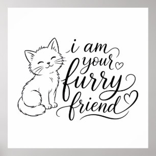 Affiche Je suis votre ami à fourrure Design d'animal de co