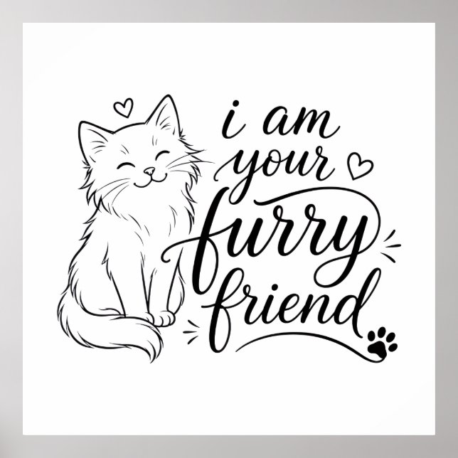 Affiche Je suis votre ami à fourrure Design de compagnie m (Devant)