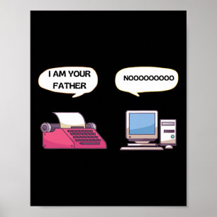 Affiche Je Suis Votre Père Ordinateur Drôle Gamer Geek Ner