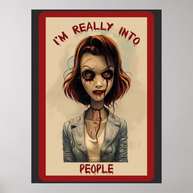 Affiche Je suis vraiment dans les gens Zombie (Devant)