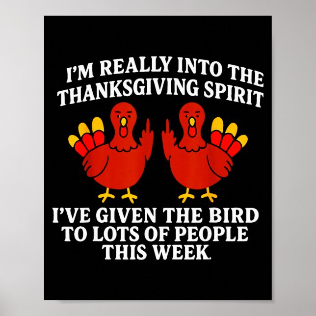 Affiche Je suis vraiment dans l'esprit de Thanksgiving j'a (Devant)