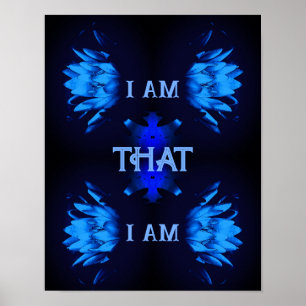 Affiche Je Suis Water Lily Lotus Inspirationnel Abstrait