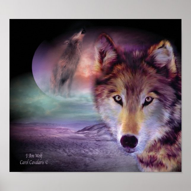 Affiche Je Suis Wolf Art Poster/Imprimer (Devant)