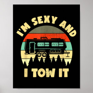 Affiche Je suis Y et je le remorque, Caravane Camping Cara