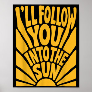 Affiche Je suivrai dans le soleil Eté Rétro 90s Graphique