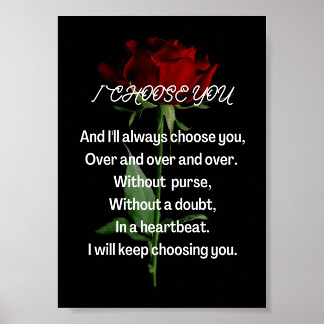 Affiche Je t'ai choisi (Devant)