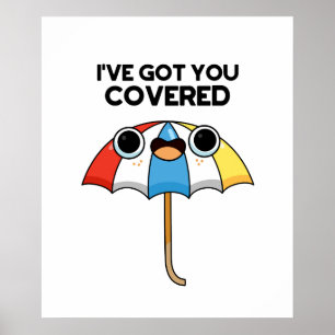 Affiche Je t'ai couvert un jeu de parapluies amusant