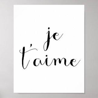 Affiche Je t'aime