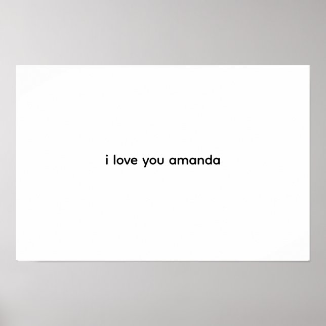 Affiche je t'aime amanda toile (Devant)