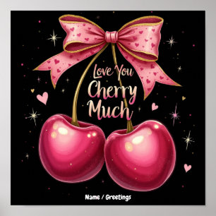 Affiche Je t'aime Cherry Much Un doux et drôle Saint-Valen