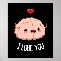 Je t'aime Drôle Cerveau Pun Dark BG