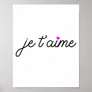 Affiche Je Taime I Love You Amusant Graphique De La Saint-