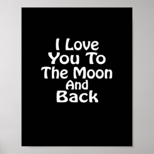 Affiche Je t'aime jusqu'à la lune et retour Amour intempor