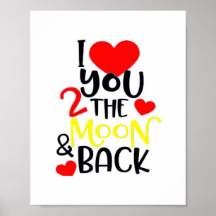 Affiche Je t'aime jusqu'à la lune et retour Amour intempor