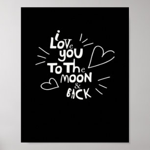 Affiche Je t'aime jusqu'à la lune et retour Amoureux