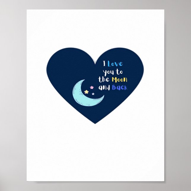 Affiche Je t'aime jusqu'à la lune et retour Classique inte (Devant)