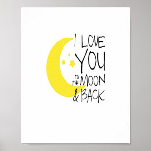 Affiche Je t'aime jusqu'à la lune et retour Classique Roma