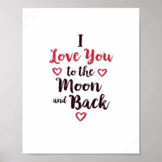 Affiche Je t'aime jusqu'à la lune et retour Croissant de L